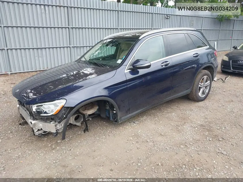 2022 Mercedes-Benz Glc 300 4Matic Suv VIN: W1N0G8EB2NG034209 Lot: 45225716