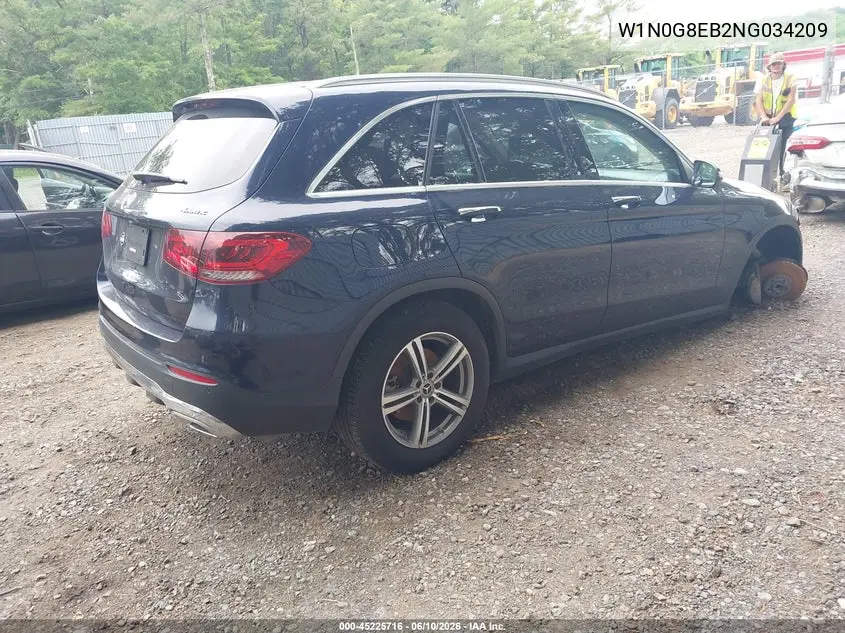 2022 Mercedes-Benz Glc 300 4Matic Suv VIN: W1N0G8EB2NG034209 Lot: 45225716