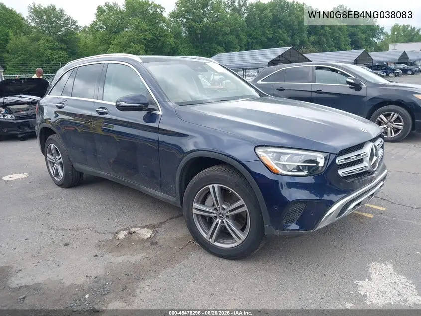 2022 Mercedes-Benz Glc 300 4Matic Suv VIN: W1N0G8EB4NG038083 Lot: 45478296