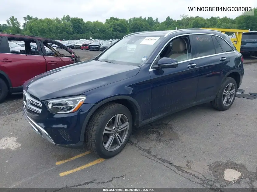 2022 Mercedes-Benz Glc 300 4Matic Suv VIN: W1N0G8EB4NG038083 Lot: 45478296