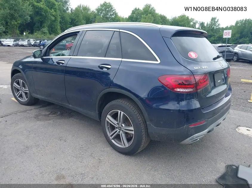 2022 Mercedes-Benz Glc 300 4Matic Suv VIN: W1N0G8EB4NG038083 Lot: 45478296