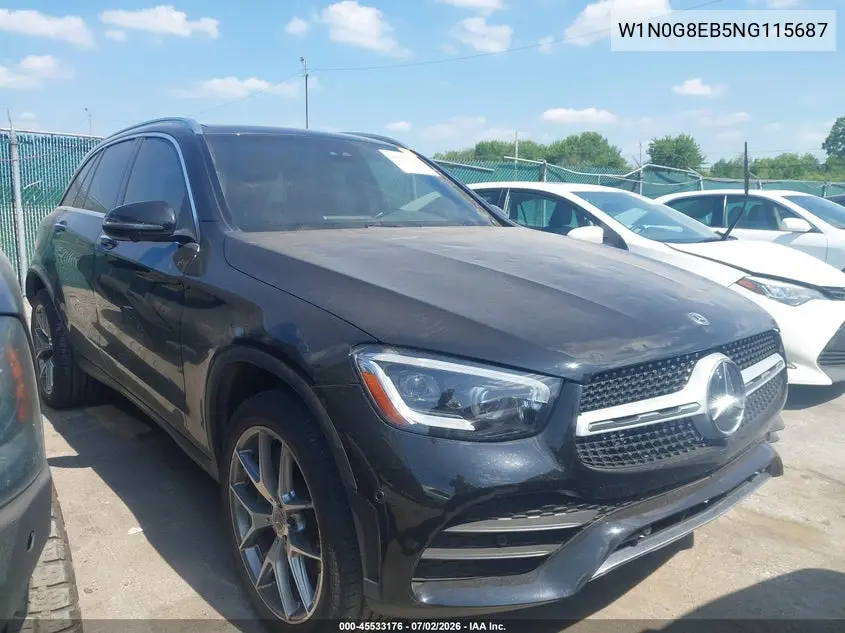 2022 Mercedes-Benz Glc 300 4Matic Suv VIN: W1N0G8EB5NG115687 Lot: 45533176