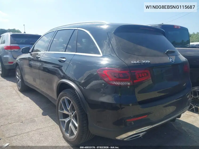 2022 Mercedes-Benz Glc 300 4Matic Suv VIN: W1N0G8EB5NG115687 Lot: 45533176