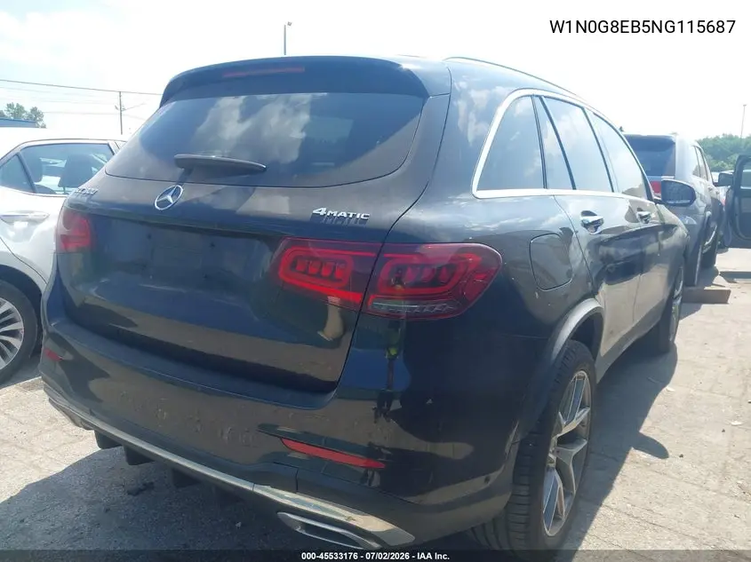2022 Mercedes-Benz Glc 300 4Matic Suv VIN: W1N0G8EB5NG115687 Lot: 45533176