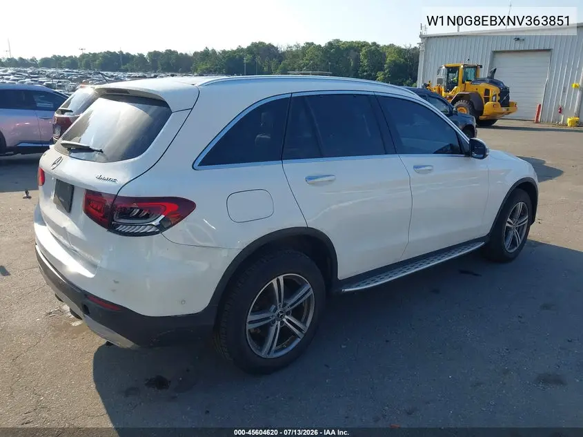 2022 Mercedes-Benz Glc 300 4Matic Suv VIN: W1N0G8EBXNV363851 Lot: 45604620