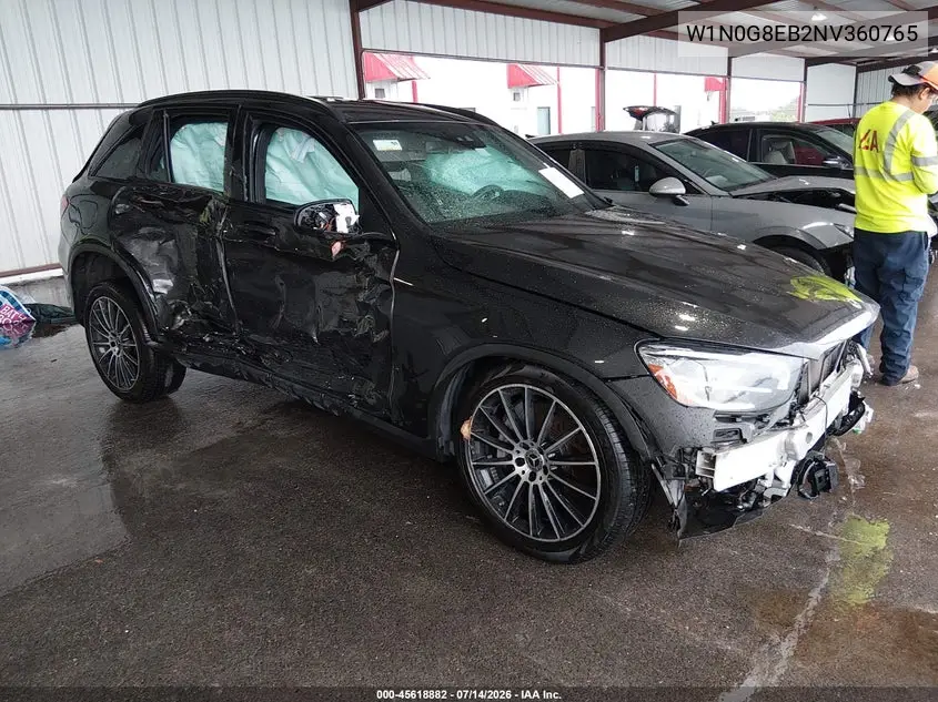 2022 Mercedes-Benz Glc 300 4Matic Suv VIN: W1N0G8EB2NV360765 Lot: 45618882
