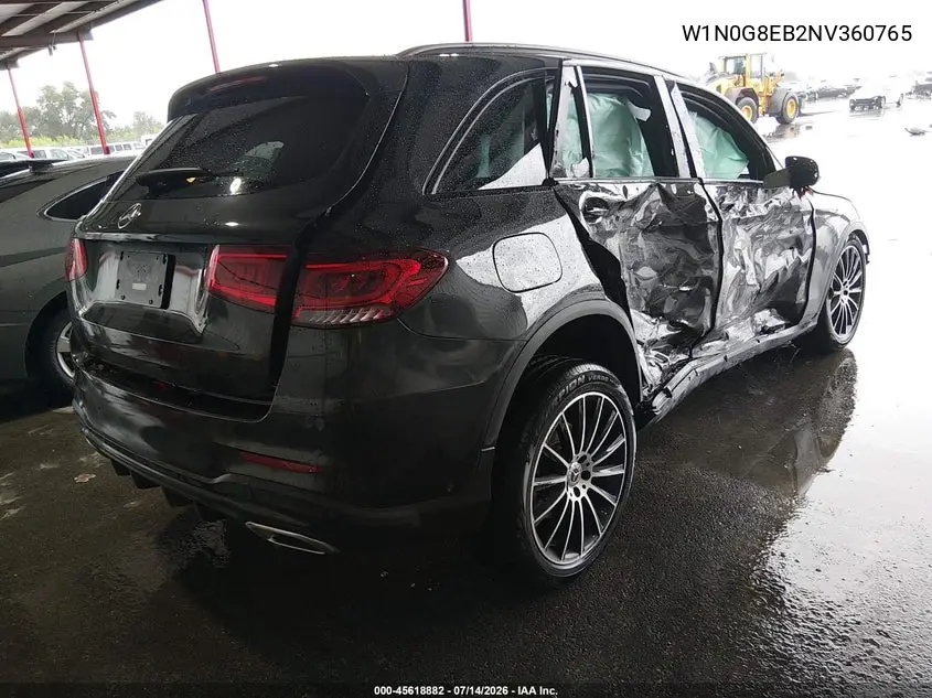 2022 Mercedes-Benz Glc 300 4Matic Suv VIN: W1N0G8EB2NV360765 Lot: 45618882