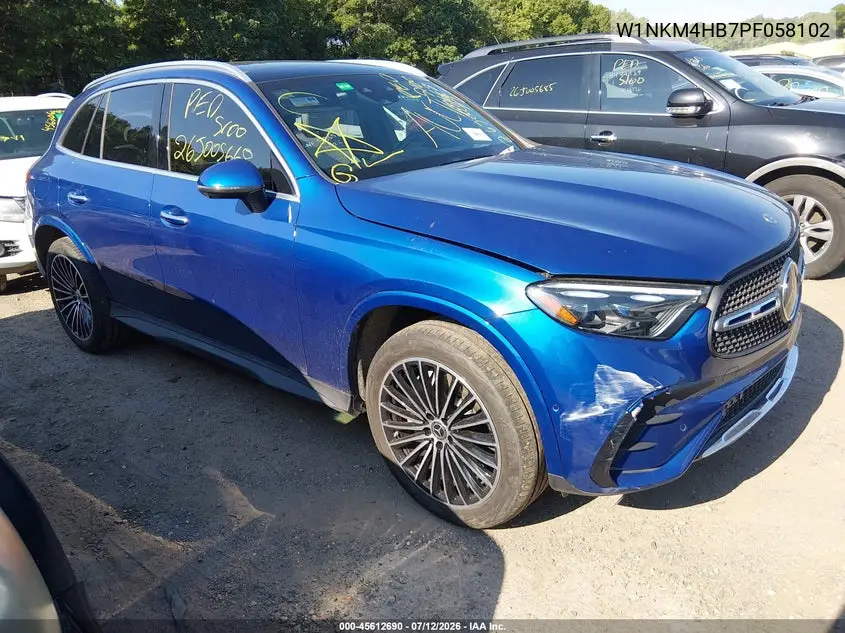2023 Mercedes-Benz Glc 300 4Matic Suv VIN: W1NKM4HB7PF058102 Lot: 45612690