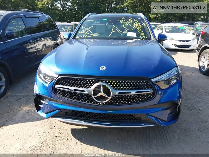2023 Mercedes-Benz Glc 300 4Matic Suv VIN: W1NKM4HB7PF058102 Lot: 45612690