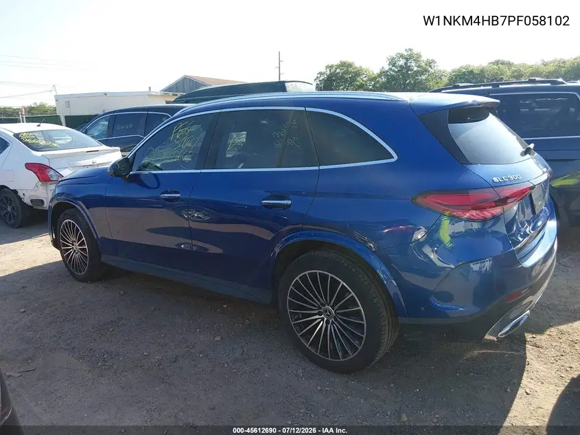 2023 Mercedes-Benz Glc 300 4Matic Suv VIN: W1NKM4HB7PF058102 Lot: 45612690