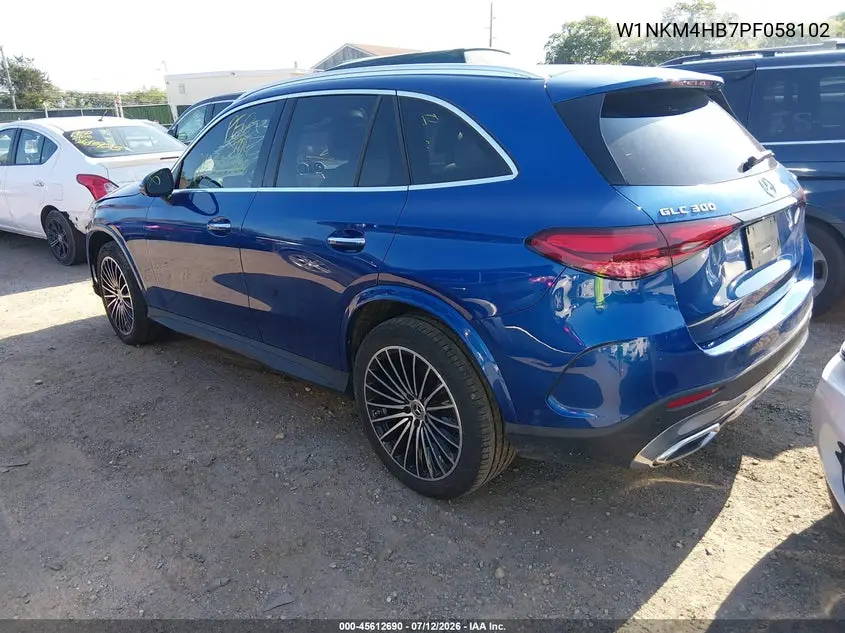 2023 Mercedes-Benz Glc 300 4Matic Suv VIN: W1NKM4HB7PF058102 Lot: 45612690