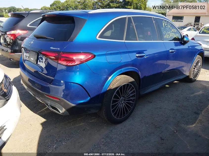 2023 Mercedes-Benz Glc 300 4Matic Suv VIN: W1NKM4HB7PF058102 Lot: 45612690