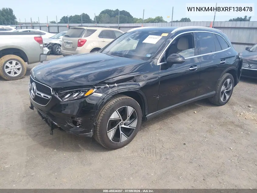 2024 Mercedes-Benz Glc 300 4Matic Suv VIN: W1NKM4HBXRF138478 Lot: 45534357