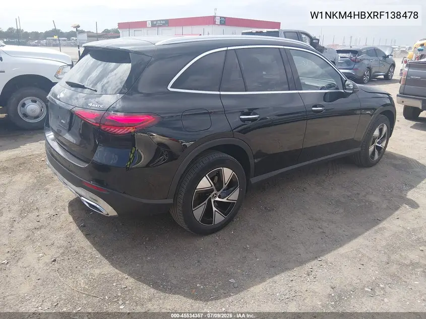 2024 Mercedes-Benz Glc 300 4Matic Suv VIN: W1NKM4HBXRF138478 Lot: 45534357