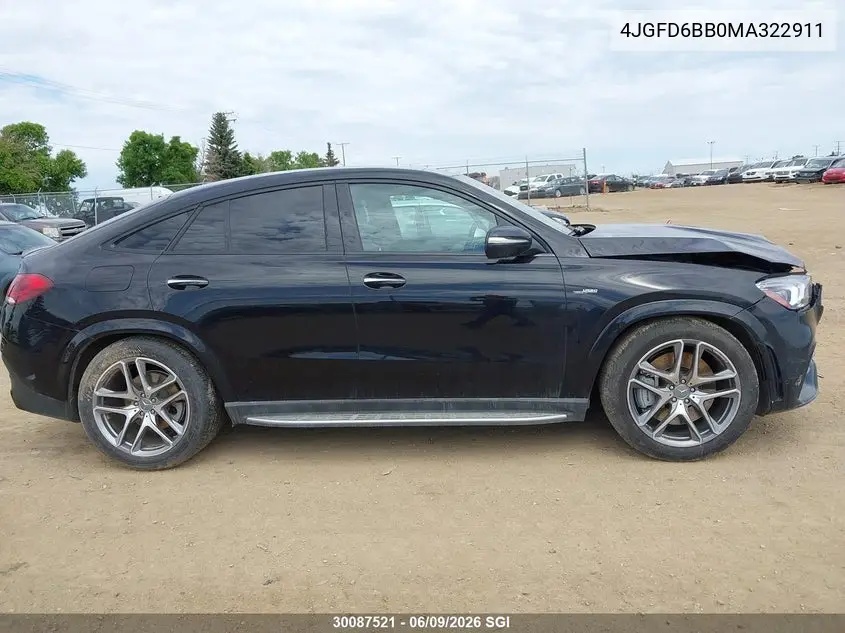 2021 Mercedes-Benz Gle Coupe Amg 53 4Matic VIN: 4JGFD6BB0MA322911 Lot: 30087521