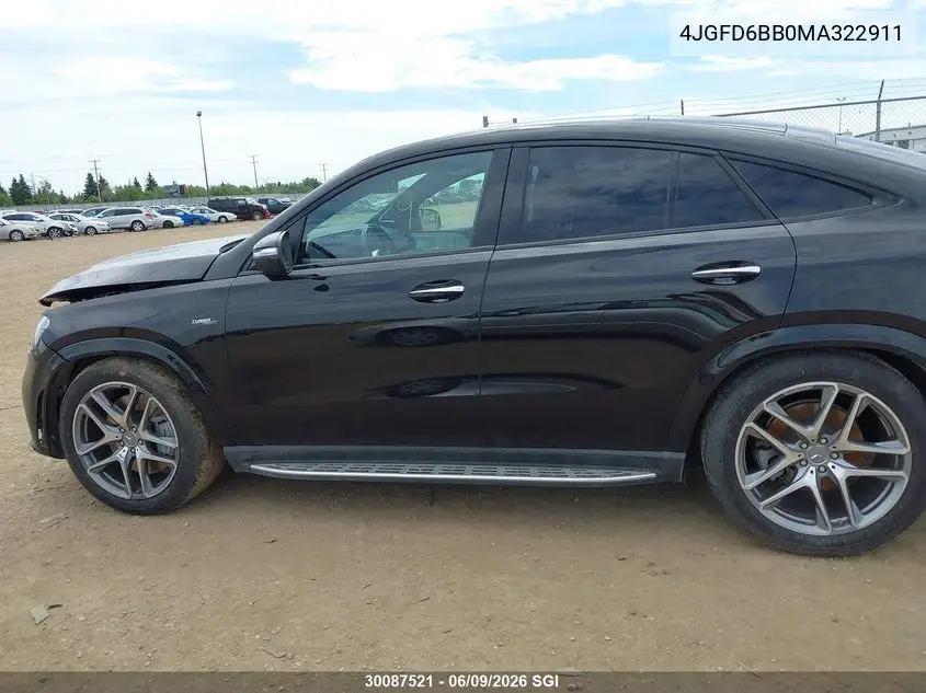 2021 Mercedes-Benz Gle Coupe Amg 53 4Matic VIN: 4JGFD6BB0MA322911 Lot: 30087521