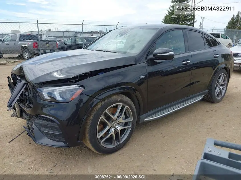 2021 Mercedes-Benz Gle Coupe Amg 53 4Matic VIN: 4JGFD6BB0MA322911 Lot: 30087521
