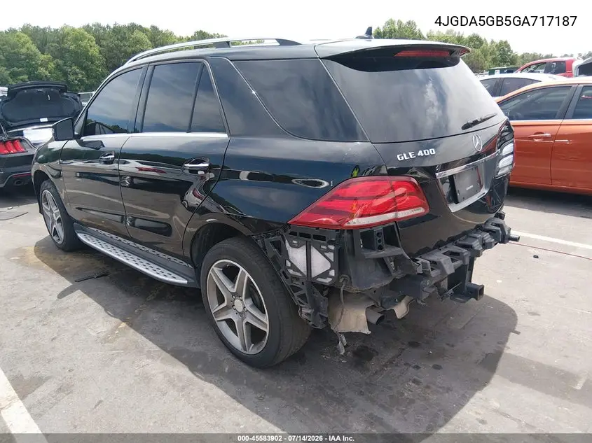 2016 Mercedes-Benz Gle 400 4Matic VIN: 4JGDA5GB5GA717187 Lot: 45583902