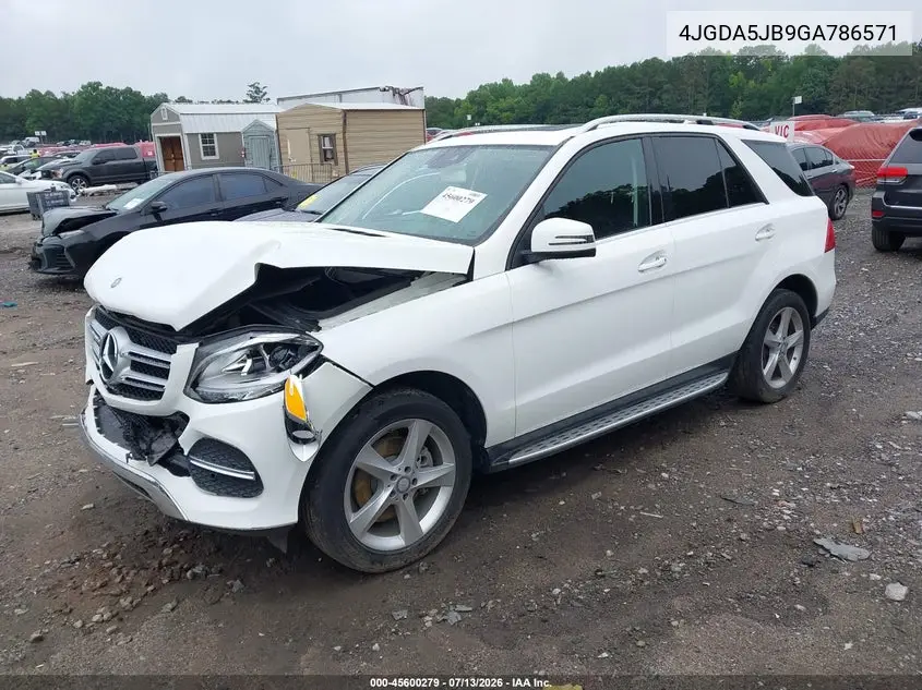 2016 Mercedes-Benz Gle 350 VIN: 4JGDA5JB9GA786571 Lot: 45600279