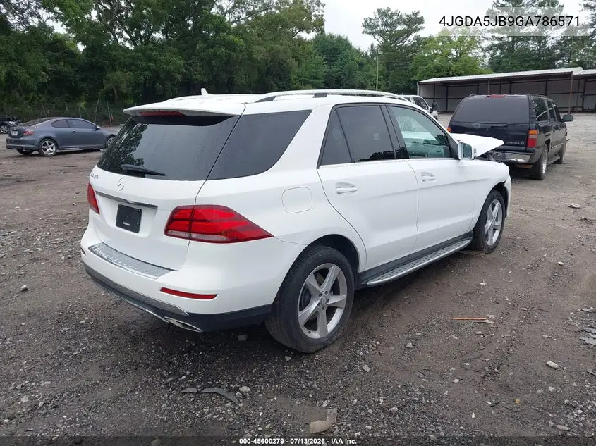 2016 Mercedes-Benz Gle 350 VIN: 4JGDA5JB9GA786571 Lot: 45600279