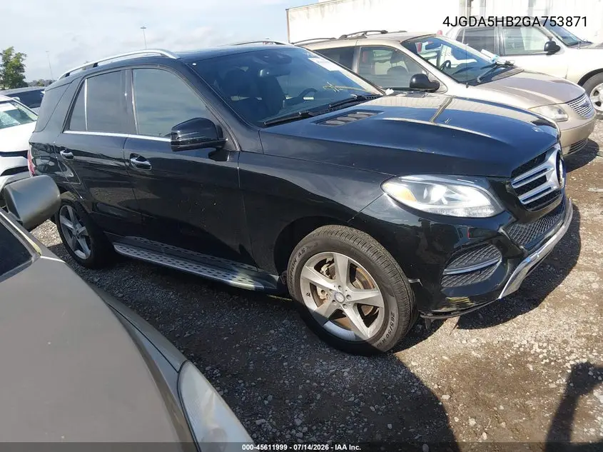 2016 Mercedes-Benz Gle 350 4Matic VIN: 4JGDA5HB2GA753871 Lot: 45611999