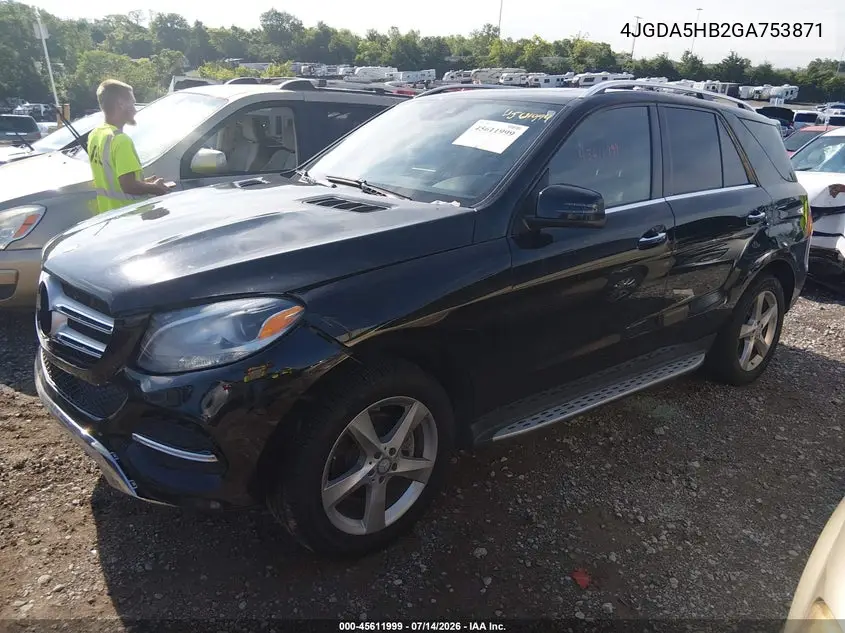 2016 Mercedes-Benz Gle 350 4Matic VIN: 4JGDA5HB2GA753871 Lot: 45611999