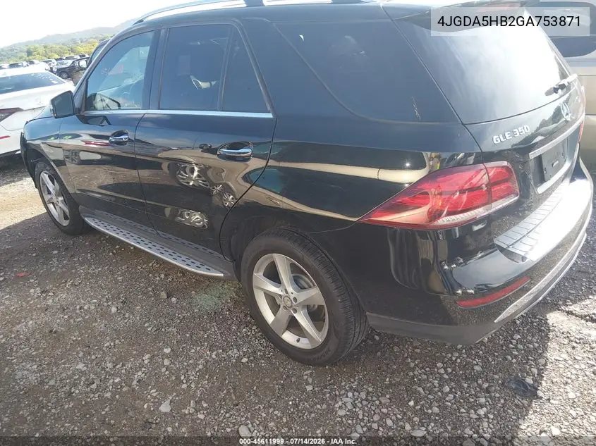 2016 Mercedes-Benz Gle 350 4Matic VIN: 4JGDA5HB2GA753871 Lot: 45611999