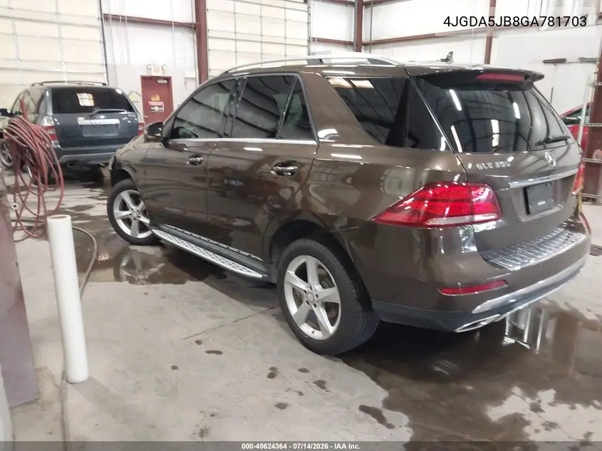 2016 Mercedes-Benz Gle 350 VIN: 4JGDA5JB8GA781703 Lot: 45624364