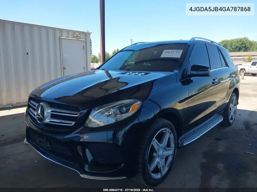2016 Mercedes-Benz Gle 350 VIN: 4JGDA5JB4GA787868 Lot: 45643719