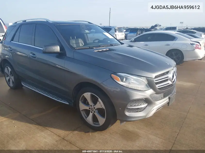2017 Mercedes-Benz Gle 350 VIN: 4JGDA5JB6HA959612 Lot: 45571841