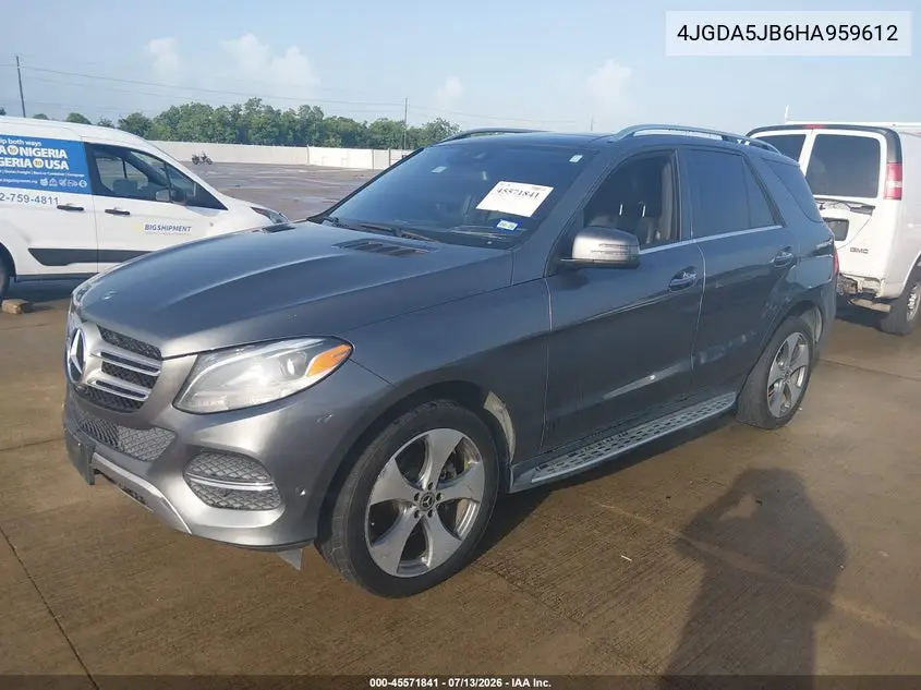 2017 Mercedes-Benz Gle 350 VIN: 4JGDA5JB6HA959612 Lot: 45571841