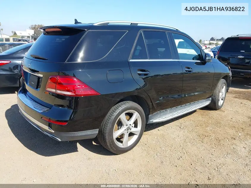 2017 Mercedes-Benz Gle 350 VIN: 4JGDA5JB1HA936822 Lot: 45580809