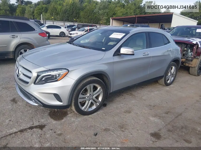 2017 Mercedes-Benz Gla 250 4Matic VIN: WDCTG4GB8HJ341685 Lot: 45583685