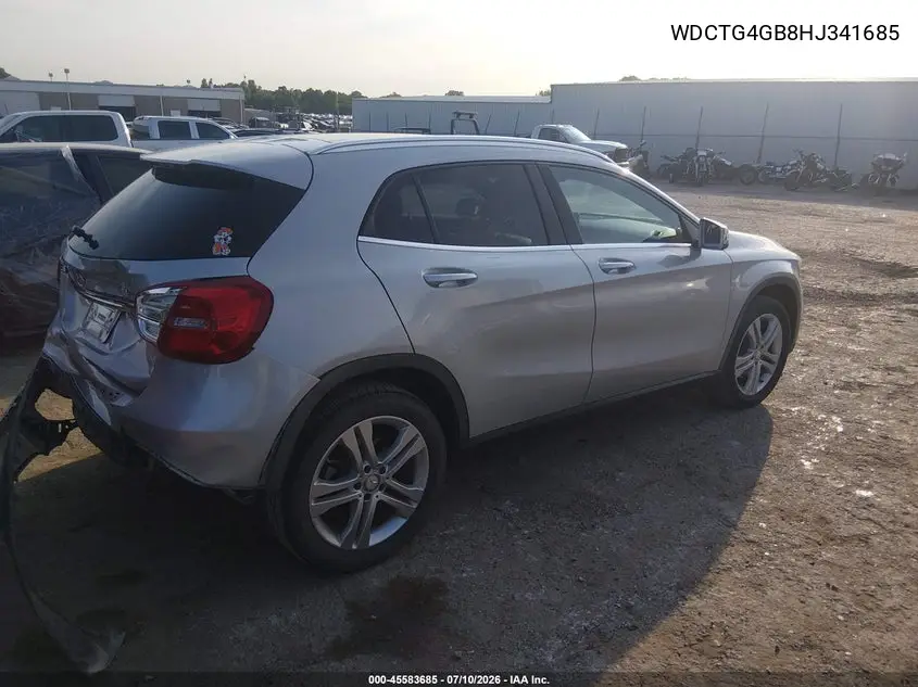 2017 Mercedes-Benz Gla 250 4Matic VIN: WDCTG4GB8HJ341685 Lot: 45583685