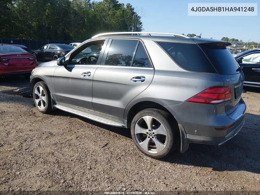 2017 Mercedes-Benz Gle 350 4Matic VIN: 4JGDA5HB1HA941248 Lot: 45591574