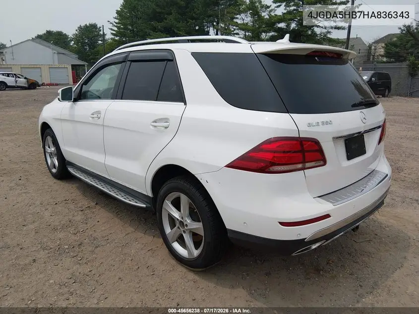 2017 Mercedes-Benz Gle 350 4Matic VIN: 4JGDA5HB7HA836343 Lot: 45656238
