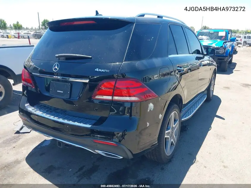 2017 Mercedes-Benz Gle 350 4Matic VIN: 4JGDA5HB4HA973272 Lot: 45662493