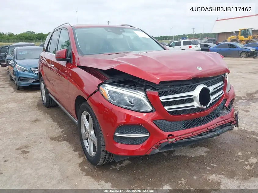 2018 Mercedes-Benz Gle 350 4Matic VIN: 4JGDA5HB3JB117462 Lot: 45335917