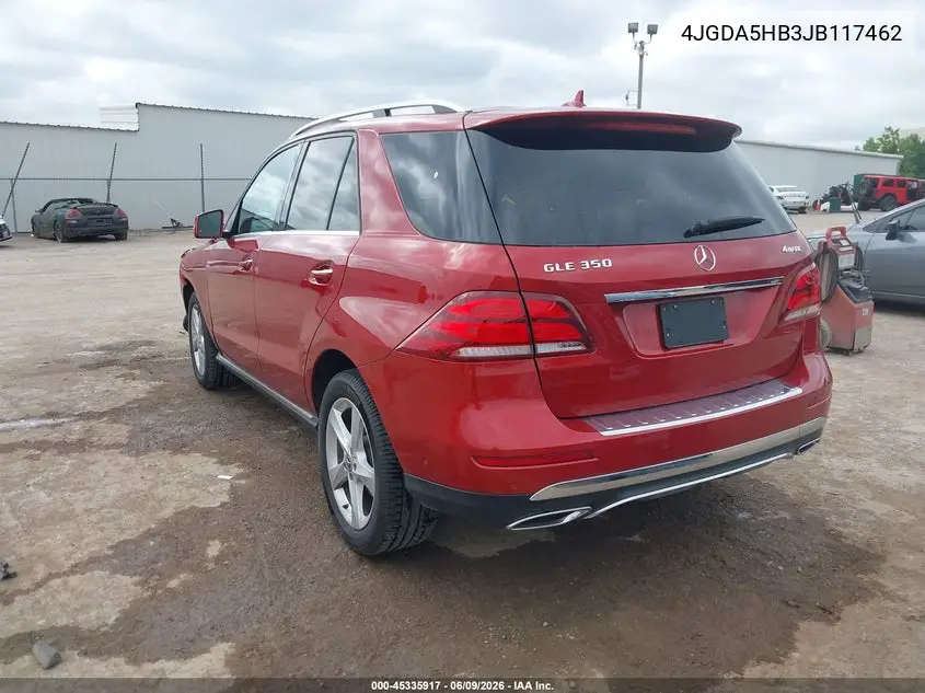2018 Mercedes-Benz Gle 350 4Matic VIN: 4JGDA5HB3JB117462 Lot: 45335917