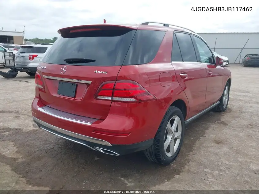 2018 Mercedes-Benz Gle 350 4Matic VIN: 4JGDA5HB3JB117462 Lot: 45335917