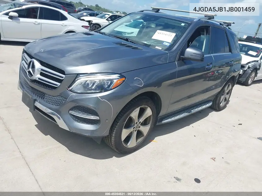 2018 Mercedes-Benz Gle 350 VIN: 4JGDA5JB1JB001459 Lot: 45354521
