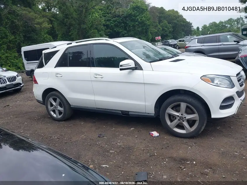 2018 Mercedes-Benz Gle 350 4Matic VIN: 4JGDA5HB9JB010481 Lot: 45367432