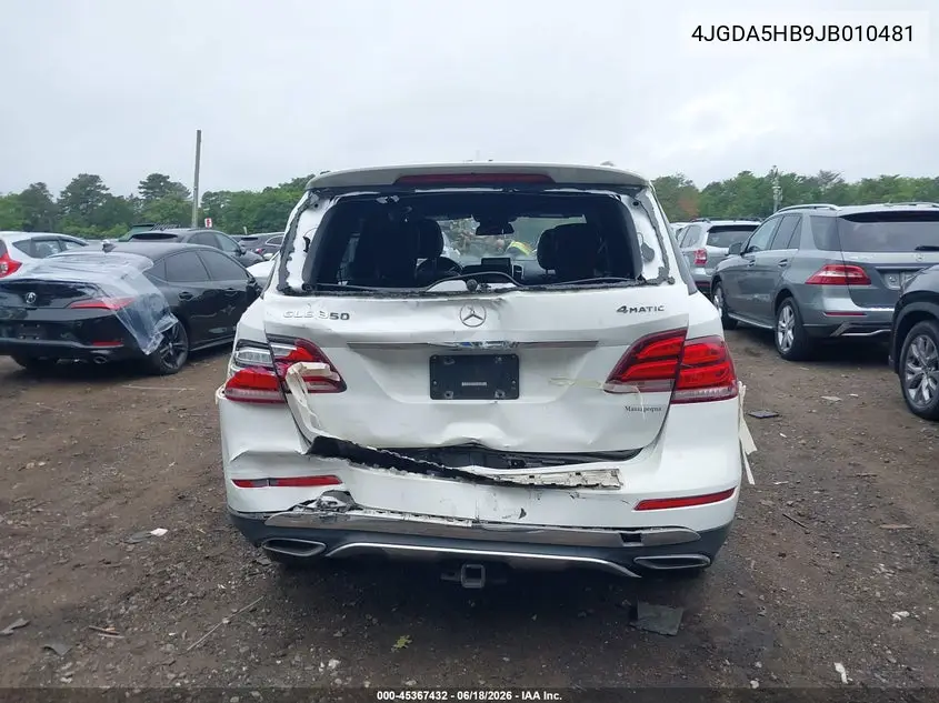 2018 Mercedes-Benz Gle 350 4Matic VIN: 4JGDA5HB9JB010481 Lot: 45367432