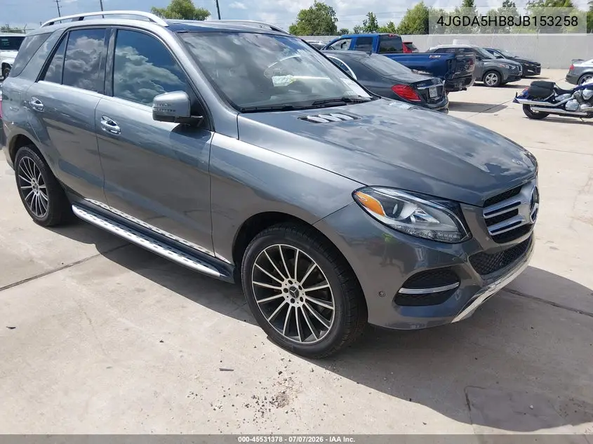 2018 Mercedes-Benz Gle 350 4Matic VIN: 4JGDA5HB8JB153258 Lot: 45531378