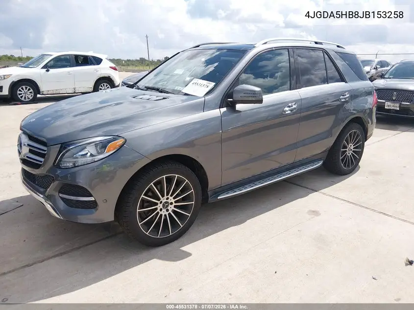 2018 Mercedes-Benz Gle 350 4Matic VIN: 4JGDA5HB8JB153258 Lot: 45531378