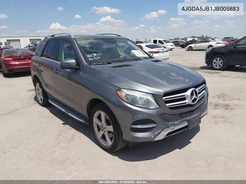 2018 Mercedes-Benz Gle 350 VIN: 4JGDA5JB1JB005883 Lot: 45537925