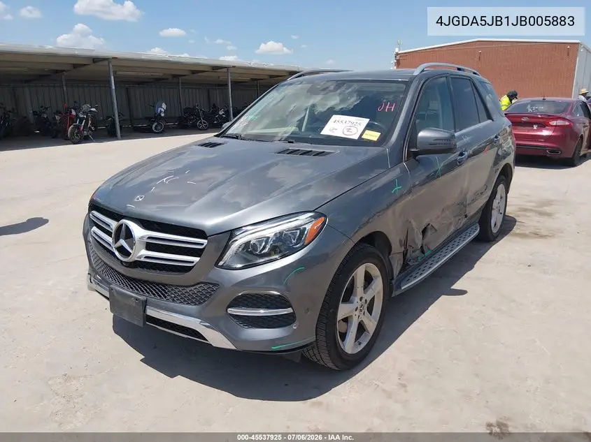 2018 Mercedes-Benz Gle 350 VIN: 4JGDA5JB1JB005883 Lot: 45537925