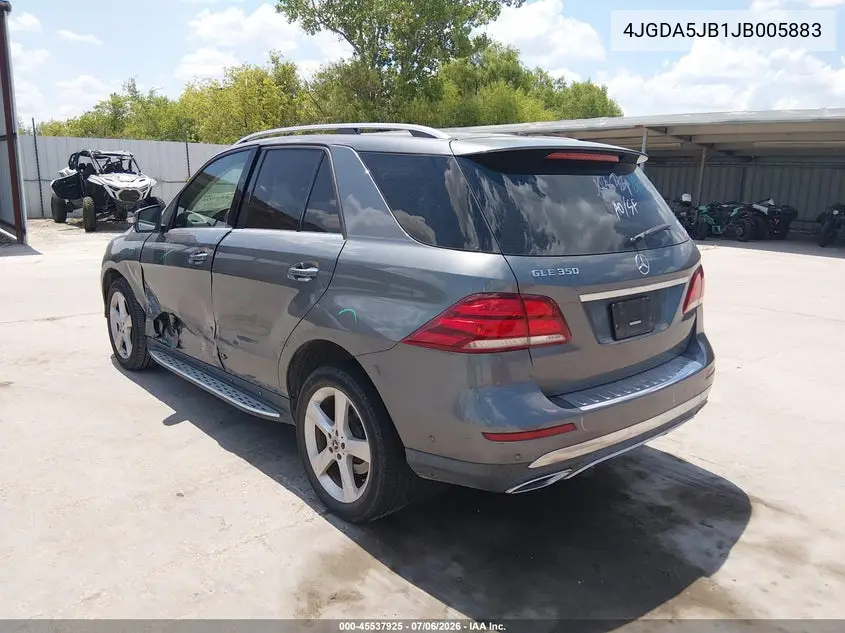 2018 Mercedes-Benz Gle 350 VIN: 4JGDA5JB1JB005883 Lot: 45537925