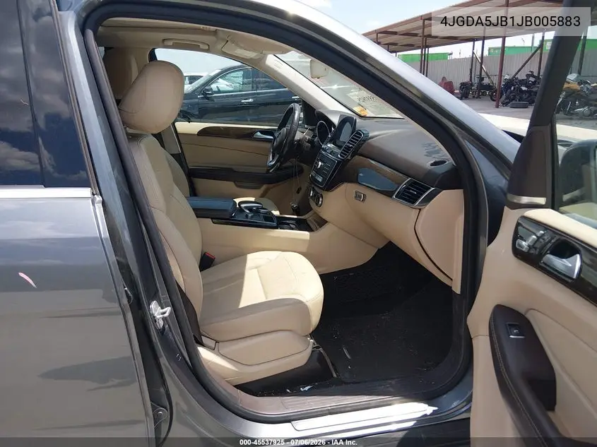 2018 Mercedes-Benz Gle 350 VIN: 4JGDA5JB1JB005883 Lot: 45537925