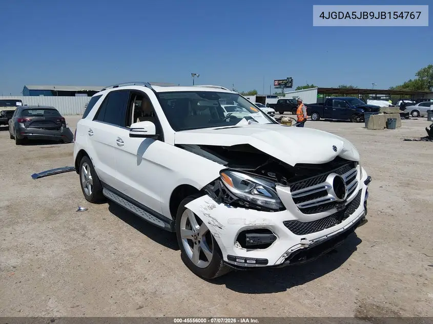2018 Mercedes-Benz Gle 350 VIN: 4JGDA5JB9JB154767 Lot: 45556000